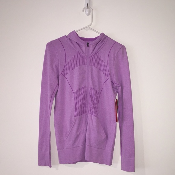 Zella Dharma Purple Hooded Athletic Jacket - Picture 3 of 7